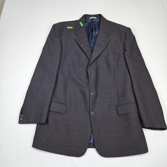 VTG Zanieri Lanificio Cessilstrona Wool Sport Coat Mens 38L Houndstooth Blazer - Picture 7 of 16